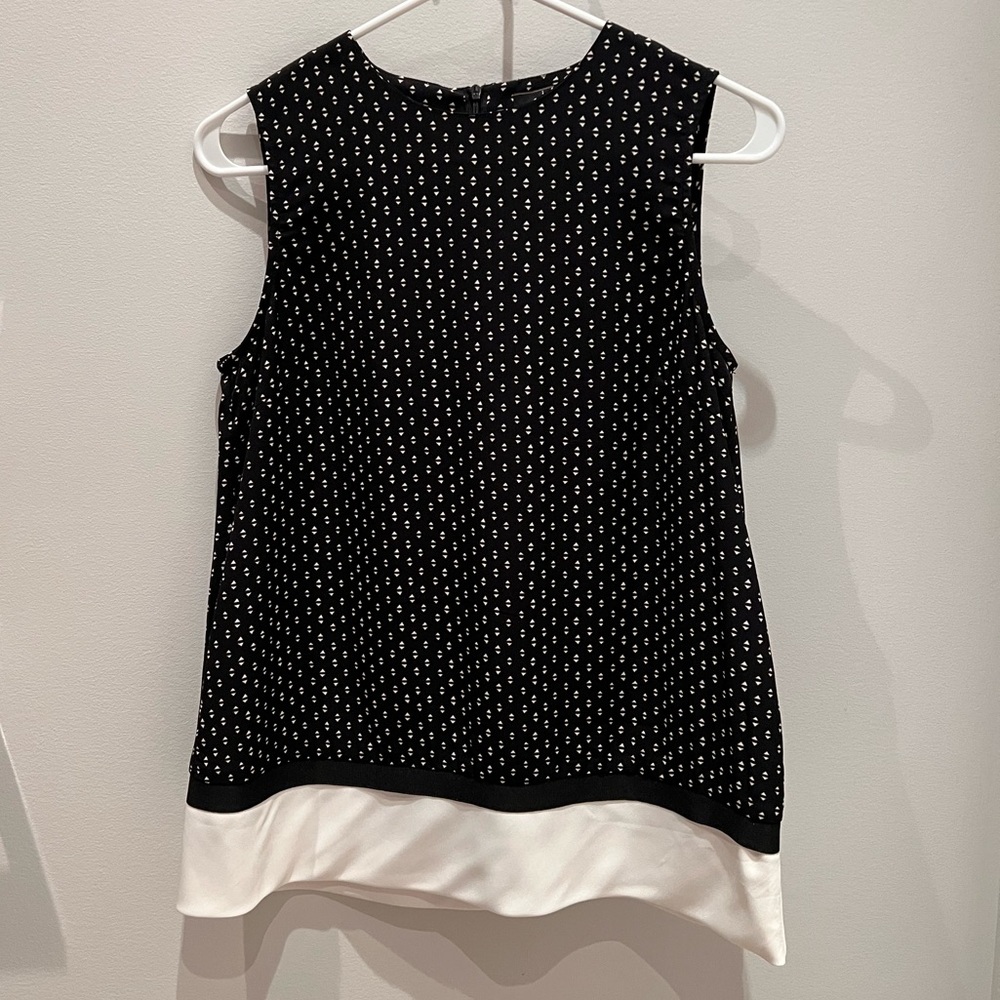 Chic Black and White Polka Dot Tank Top